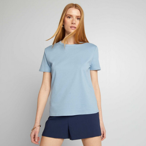 T-shirt en coton épais - Bleu