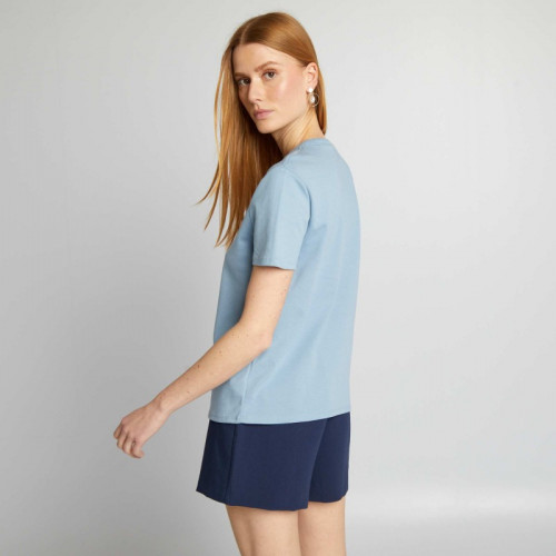 T-shirt en coton épais - Bleu