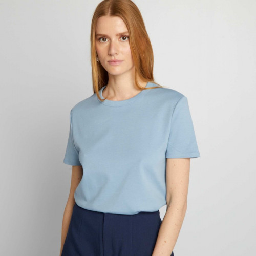 T-shirt en coton épais - Bleu