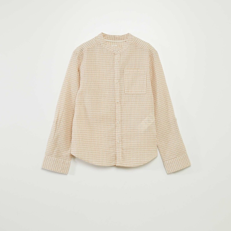 Chemise à carreaux - Beige