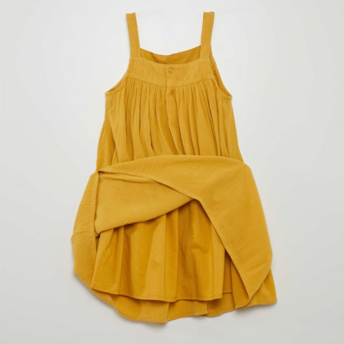 Robe fluide en crêpe - Jaune