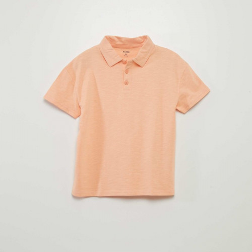 Polo uni en jersey - Orange