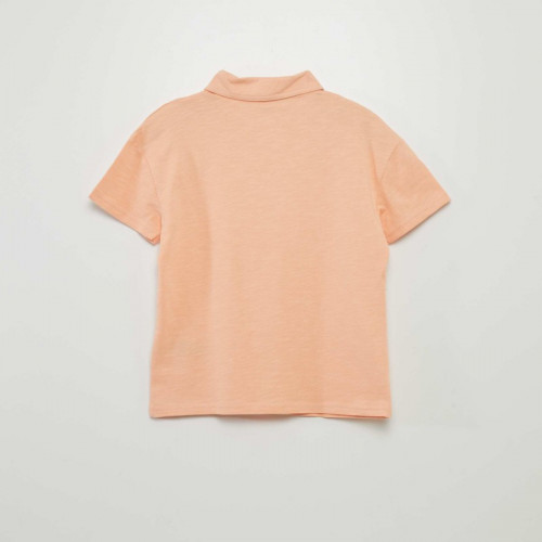 Polo uni en jersey - Orange