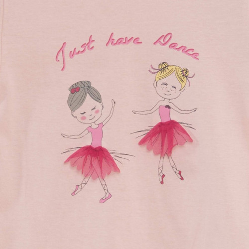 T-shirt manches courtes avec animation - Rose