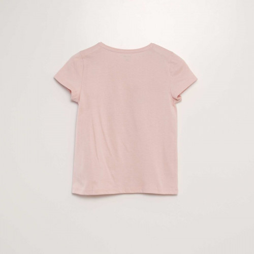 T-shirt manches courtes avec animation - Rose