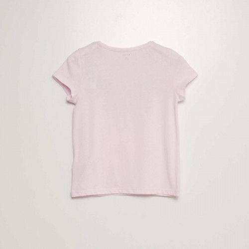 T-shirt manches courtes avec animation - Rose