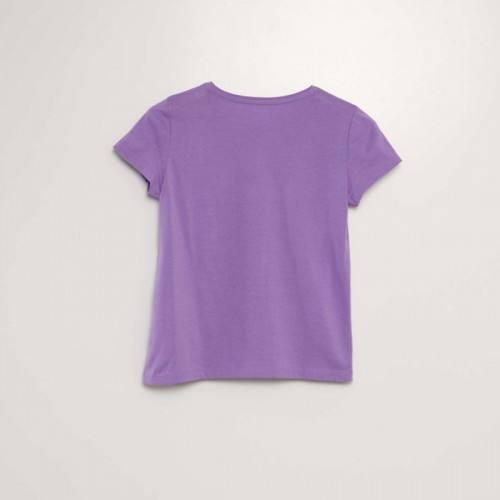 T-shirt manches courtes avec animation - Violet