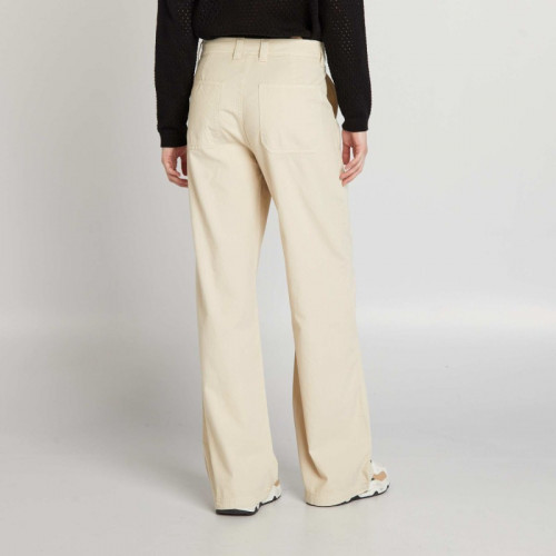 Pantalon large léger - Beige