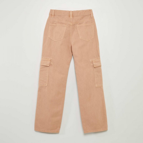 Pantalon denim multipoches - Beige