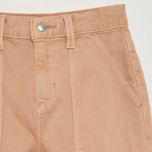 Pantalon denim multipoches - Beige