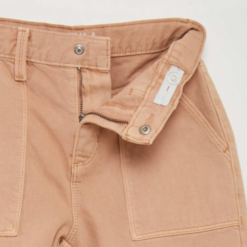 Pantalon denim multipoches - Beige