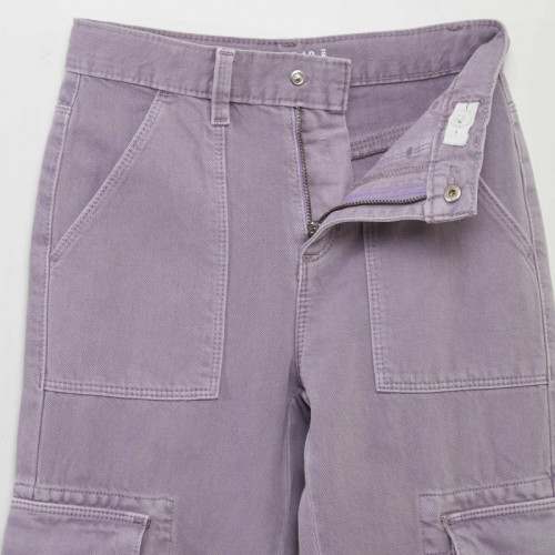 Pantalon denim multipoches - Violet