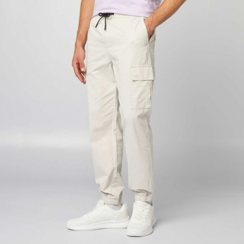 Pantalon multipoche uni - Beige