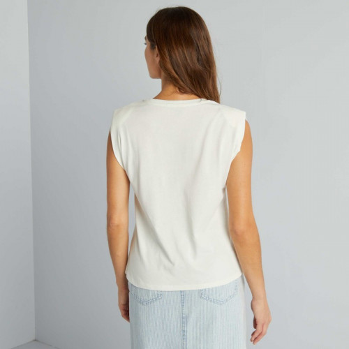 T-shirt sans manches - Blanc