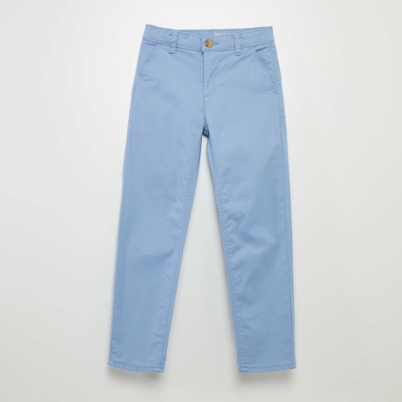 Pantalon chino slim - Bleu clair