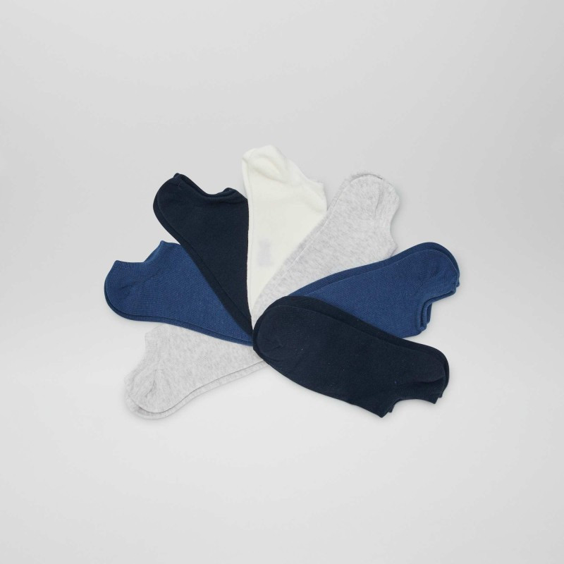 Lot de 4 paires de chaussettes invisibles - Bleu