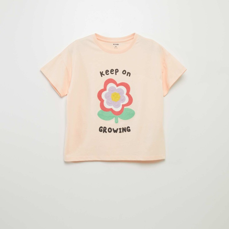 T-shirt animé manches courtes - Rose