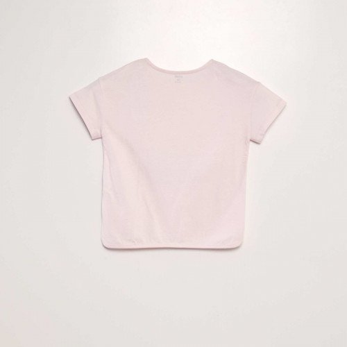 T-shirt imprimé manches courtes - Rose