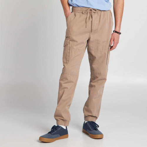 Pantalon avec poches sur les côtés - Beige