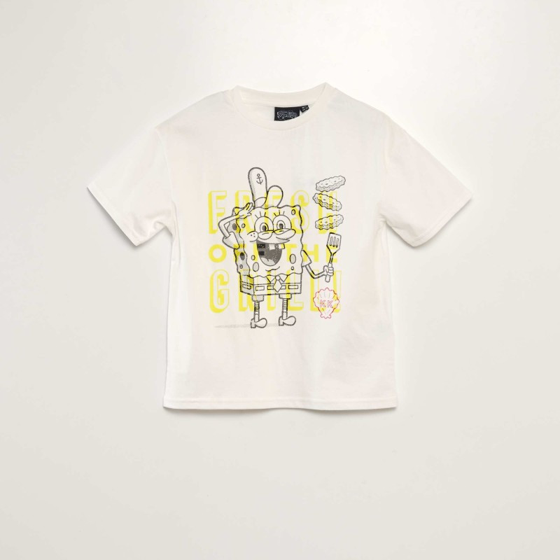 T-shirt 'Bob L'éponge' - Blanc