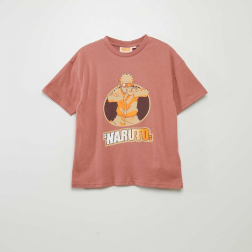 T-shirt loose 'Naruto' - Vieux rose