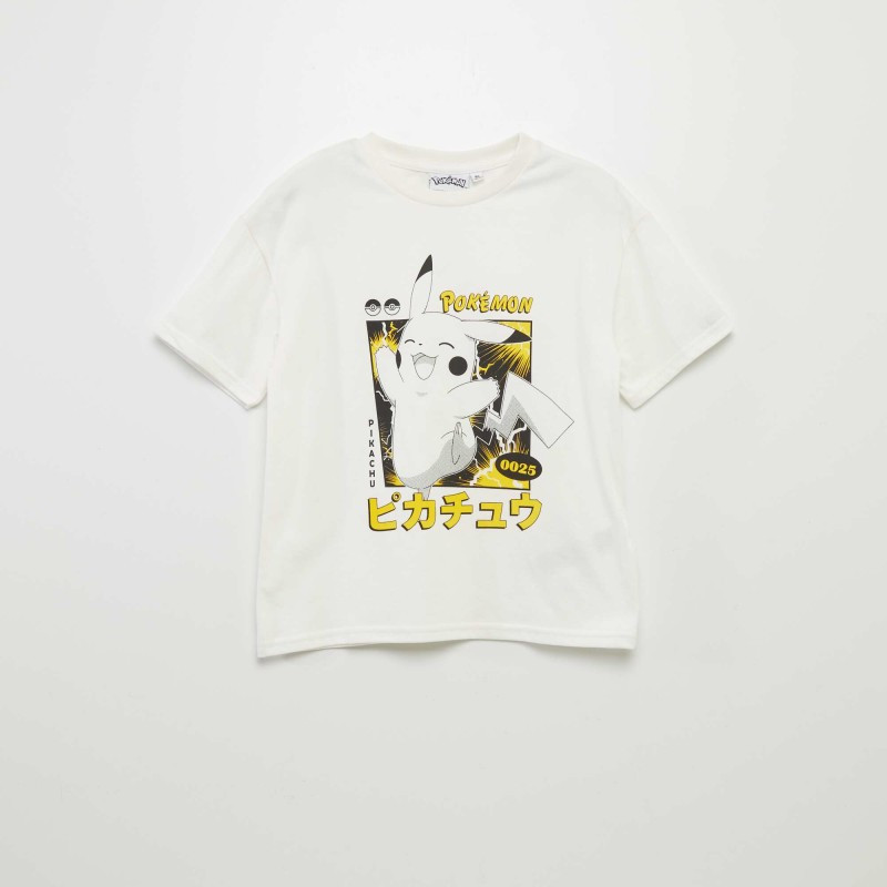 T-shirt 'Pokémon' manches courtes - Blanc