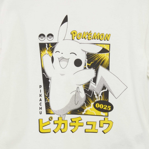 T-shirt 'Pokémon' manches courtes - Blanc