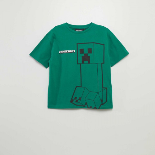 T-shirt imprimé 'Minecraft' - Vert