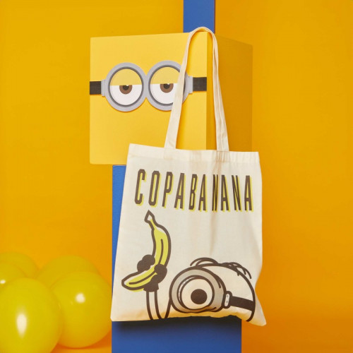 Tote bag 'Les Minions' en toile - Ecru 'copabanana'