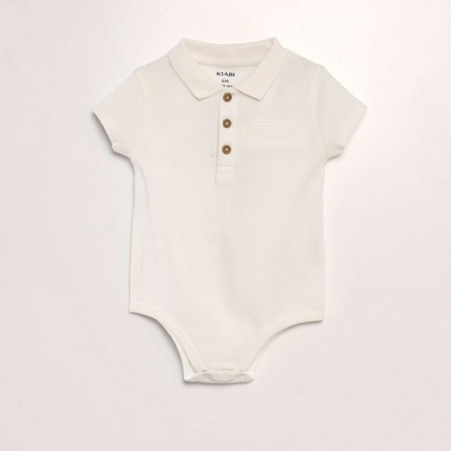 Body esprit polo - Blanc