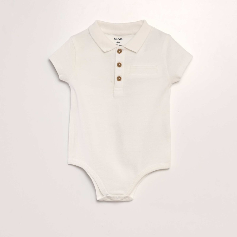 Body esprit polo - Blanc