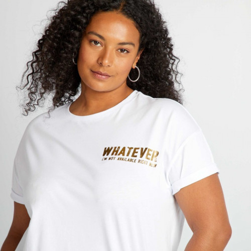 Tee-shirt imprimé 'whatever' - Blanc