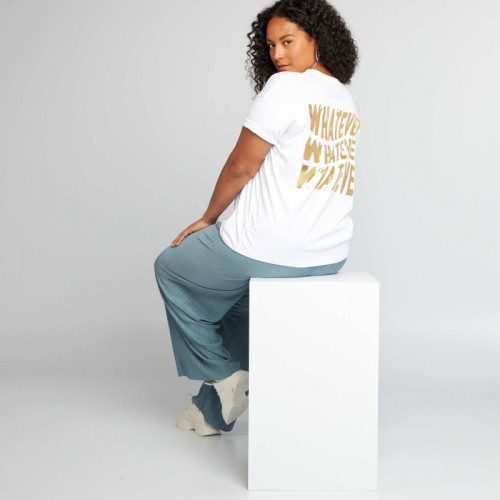 Tee-shirt imprimé 'whatever' - Blanc