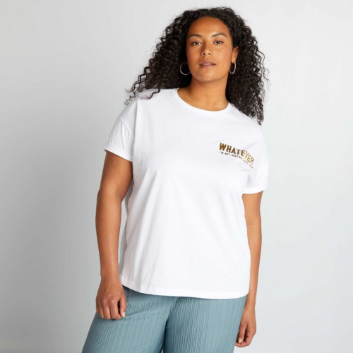 Tee-shirt imprimé 'whatever' - Blanc