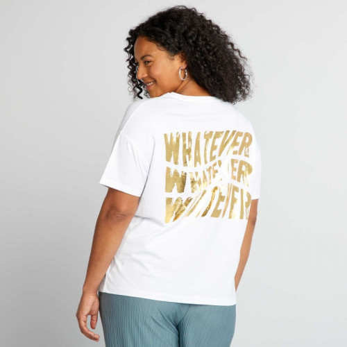 Tee-shirt imprimé 'whatever' - Blanc