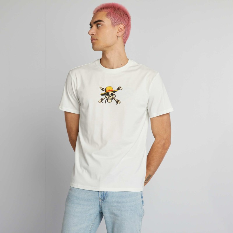 T-shirt 'One Piece' - Blanc