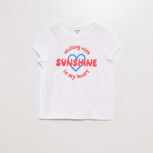 T-shirt en coton imprimé - Blanc