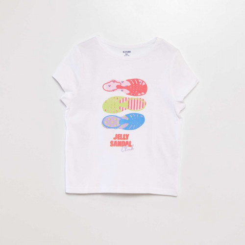 T-shirt en coton imprimé - Blanc