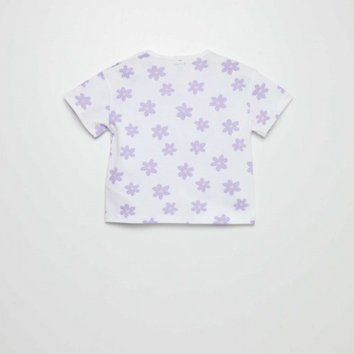 T-shirt imprimé oversize - Violet fleuri