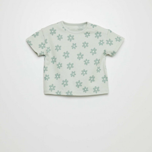 T-shirt imprimé oversize - Vert fleuri