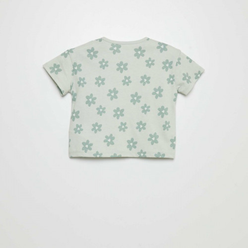 T-shirt imprimé oversize - Vert fleuri