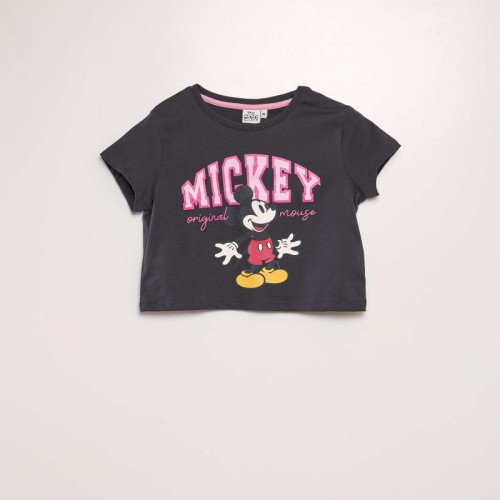 T-shirt crop top 'Disney' - Noir