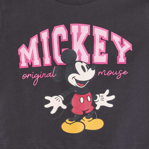 T-shirt crop top 'Disney' - Noir