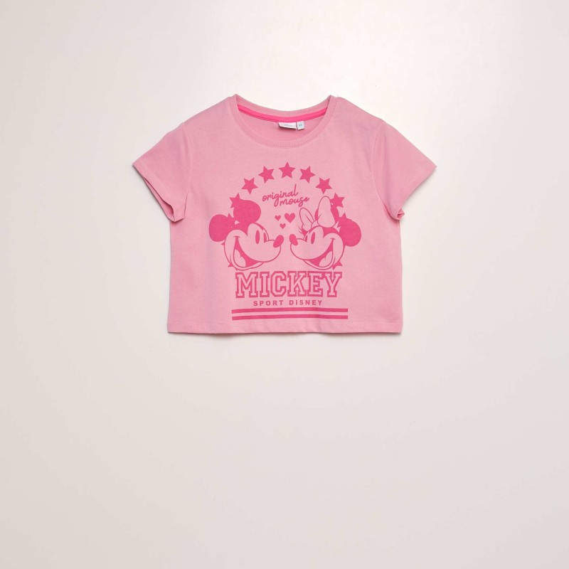 T-shirt crop top 'Disney' - Rose