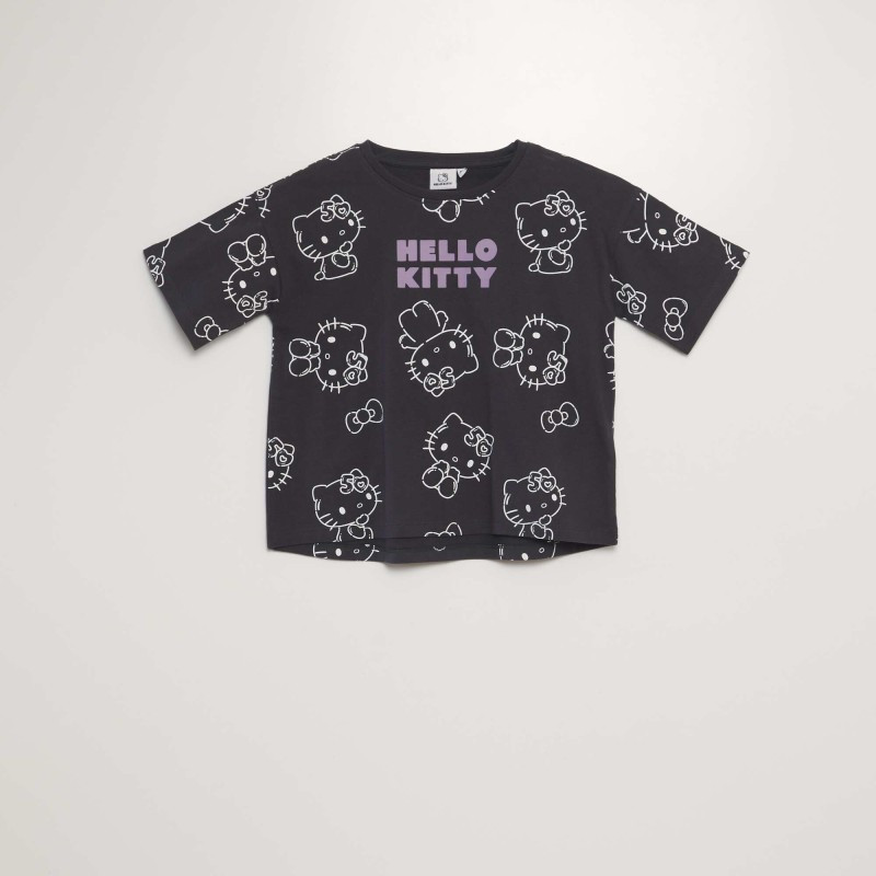 T-shirt 'Hello Kitty' - Noir