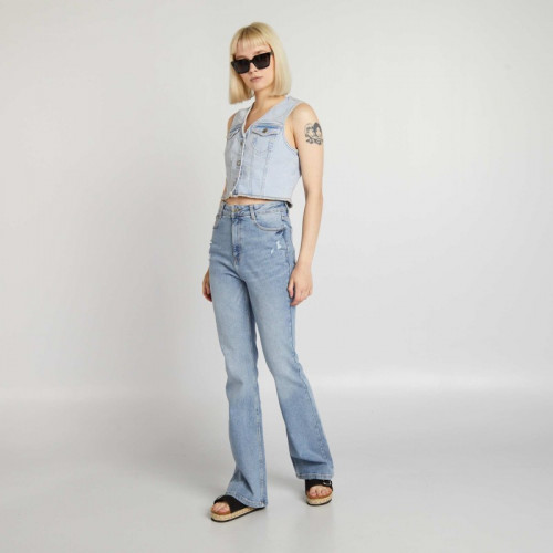 Jean flare/bootcut à taille haute - Bleu