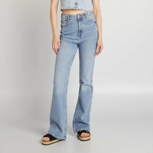 Jean flare/bootcut à taille haute - Bleu