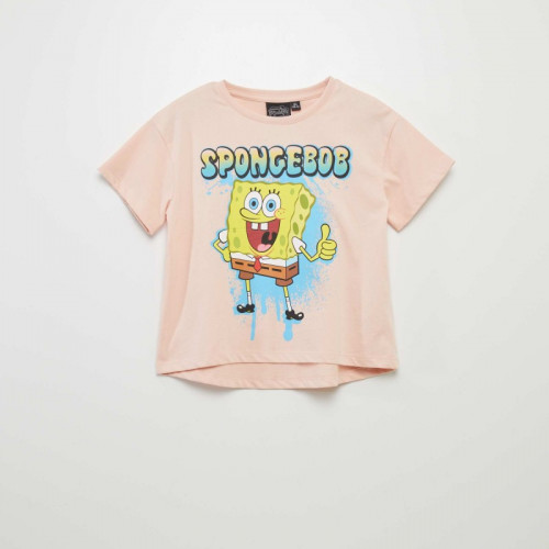 T-shirt 'Bob l'éponge' manches courtes - Rose