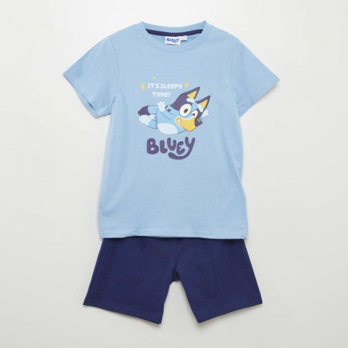 Ensemble pyjama 'Bluey' short + t-shirt - 2 pièces - Bleu