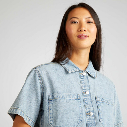 Chemise en jean cropped - Triple stone